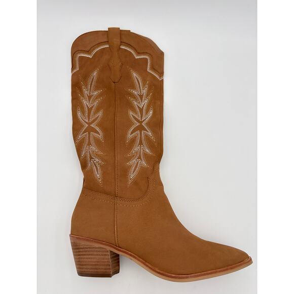 Dolce Vita Shiren Western Cowgirl Boot Whiskey Nubuck Size 9 - Picture 4 of 10